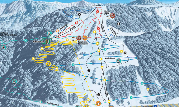 Náhled skimapy areálu Alpsee - Bergwelt