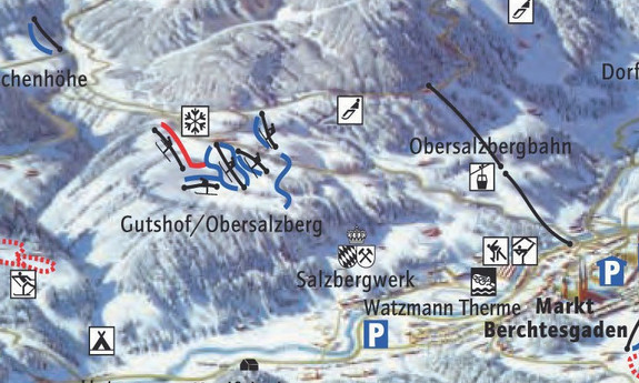 Náhled skimapy areálu Gutshof Obersalzberg