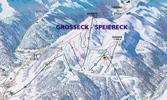Náhled skimapy areálu Speiereck - Grosseck