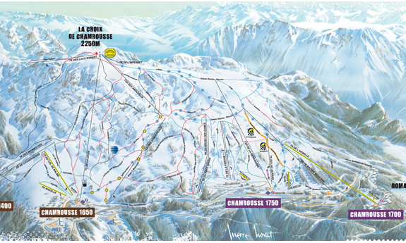 Náhled skimapy areálu Chamrousse