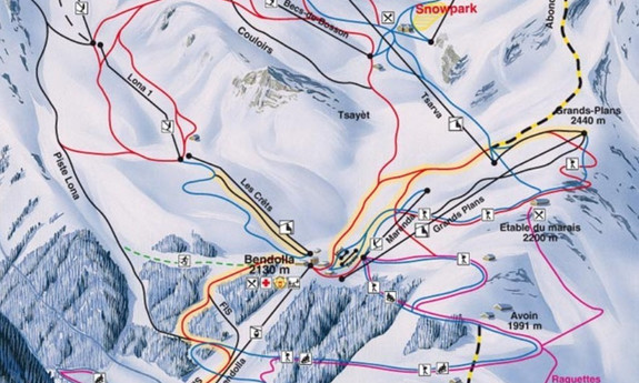 Náhled skimapy areálu Grimentz