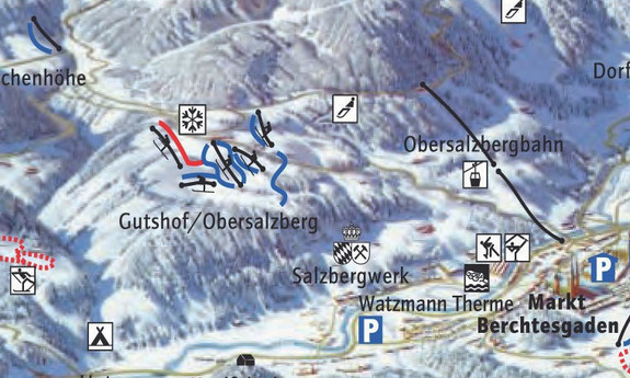 Náhled skimapy areálu Gutshof Obersalzberg