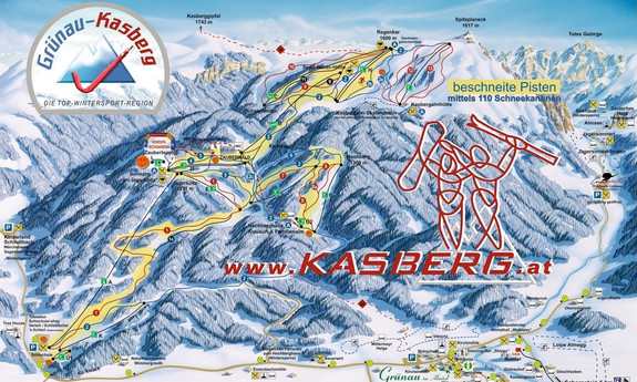 Náhled skimapy areálu Kasberg