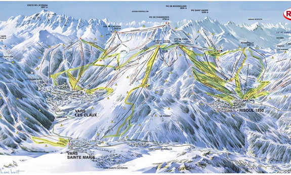 Náhled skimapy areálu La Forêt Blanche