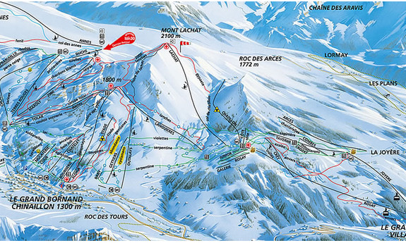 Náhled skimapy areálu Le Grand Bornand