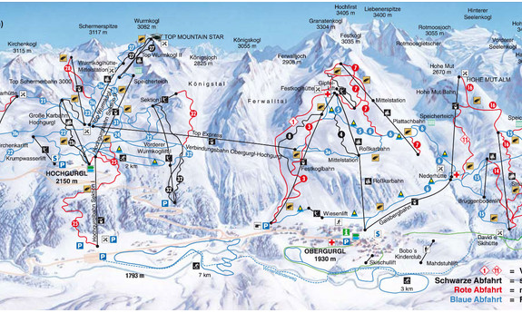 Náhled skimapy areálu Obergurgl / Hochgurgl